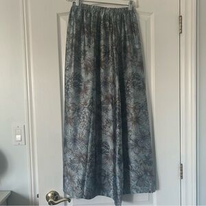 Vintage Silky Floral Skirt